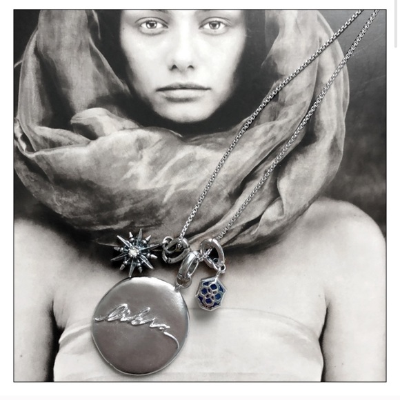 Kendra Scott libra sapphir silver rhodium necklace - Picture 7 of 8